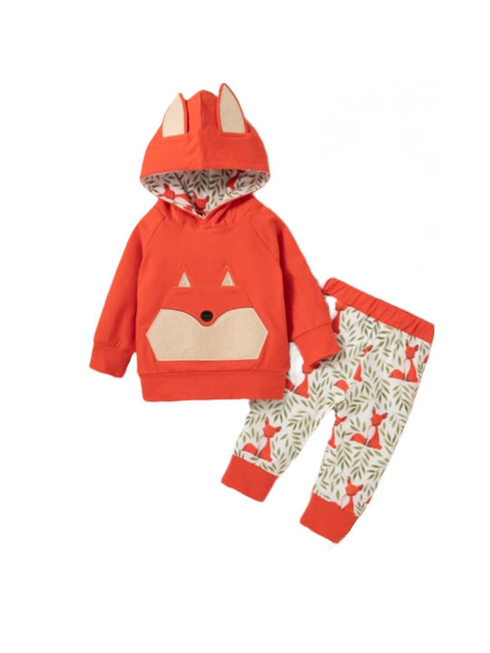 TakTakBaby Kinder Sweatpants Set - Jogginganzug Orange 2Stück