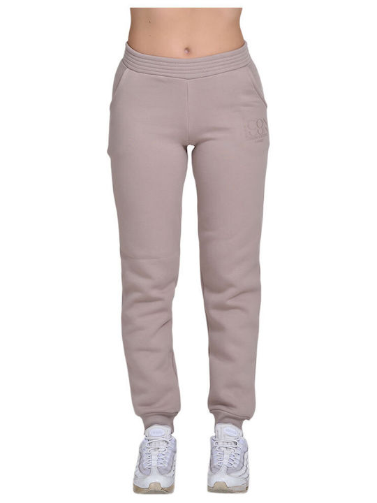 Target Παντελόνι Φόρμας Fleece Καφέ