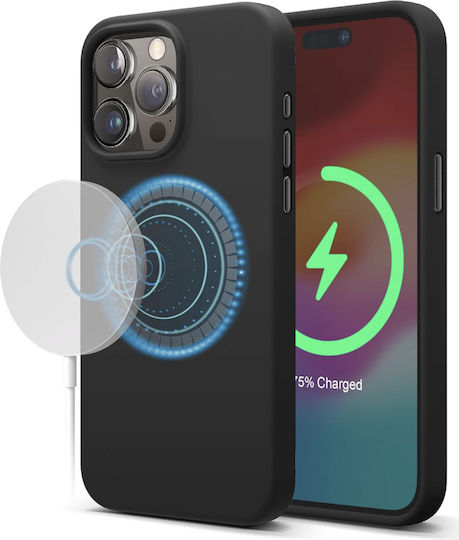 Elago Back Cover Σιλικόνης Μαύρο (iPhone 15 Pro Max)