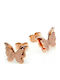 Bode Hypoallergenic Kids Earrings Studs Butterflies from Steel Rose Gold