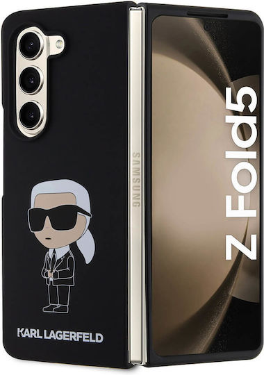 Karl Lagerfeld Ikonik Back Cover Plastic Magnetic Black (Galaxy Z Fold5)
