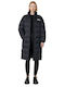 A-box Women's Long Puffer Jacket for Winter Black