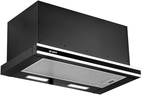 Gruppe Forte Sliding Vent Hood 60cm Black