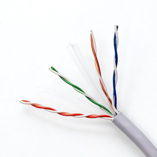 Qoltec U/UTP Кат.6 (Gigabit) Мрежов Кабел Ethernet 305м Сив