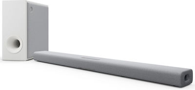 Yamaha TRUE X BAR SR-X50A Soundbar 280W 2.1.2 με Ασύρματο Subwoofer Light Grey