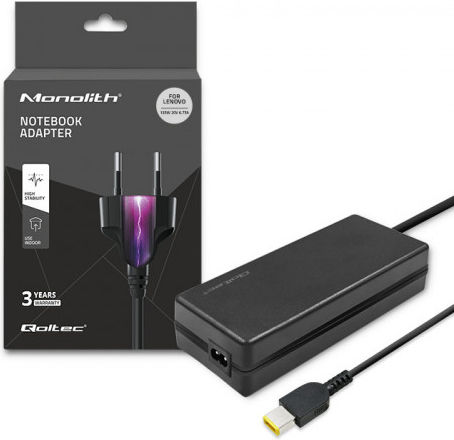 Qoltec Φορτιστής Laptop 135W 20V 6.75A για Lenovo με Αποσπώμενο Καλώδιο Τροφοδοσίας