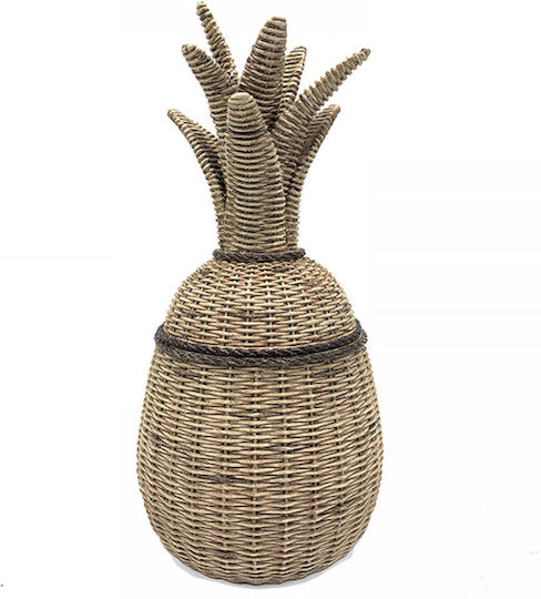 Zaros Φοντανιέρα Γυάλινη με Καπάκι 12x25cm Καφέ