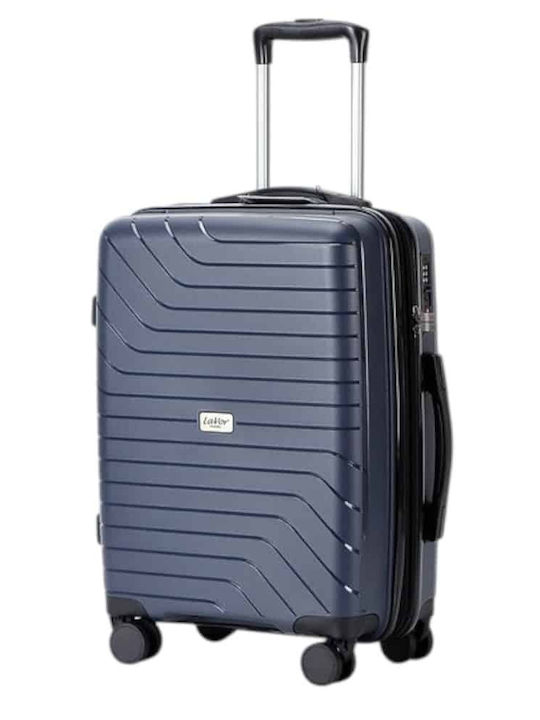 Lavor Cabin Hard Blue Travel Suitcase with 4 Wh...