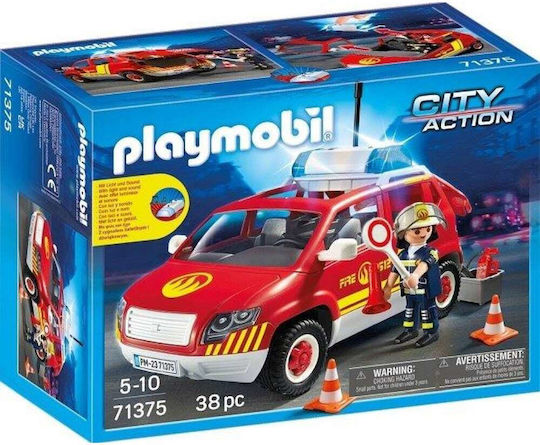 Playmobil City Action Chief Fire Officer Vehicle With Beacon And Siren for 5-10 years old