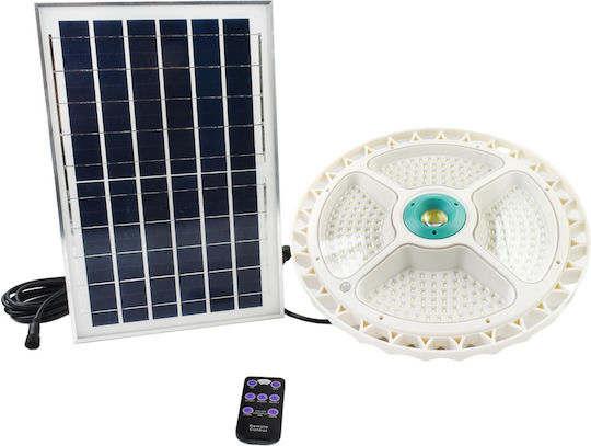 Foyu Straßen-Solarleuchte 400W 1300lm Kaltweiß 6500K mit Fernbedienung IP65