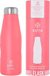 Estia Travel Flask Save the Aegean Bottle Thermos Stainless Steel BPA Free Fusion Coral 500ml