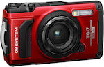 Olympus TG-7 Compact Aparat Foto 12MP Cu Zoom Optic 4x cu Ecran 3" și Rezoluție Video 3840 x 2160 pixeli Roșu