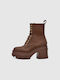 Joya Women's Combat Boots Brown