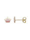 Sasashop Cercei pentru copii Studs Coroane din Aur 14K Roz