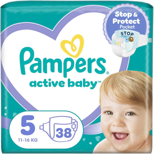 Pampers Tape Diapers Active Baby No. 5 for 11-16kg 38pcs