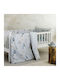Nima Cotton Baby Quilt Happy Pingui 100x140cm Light Blue