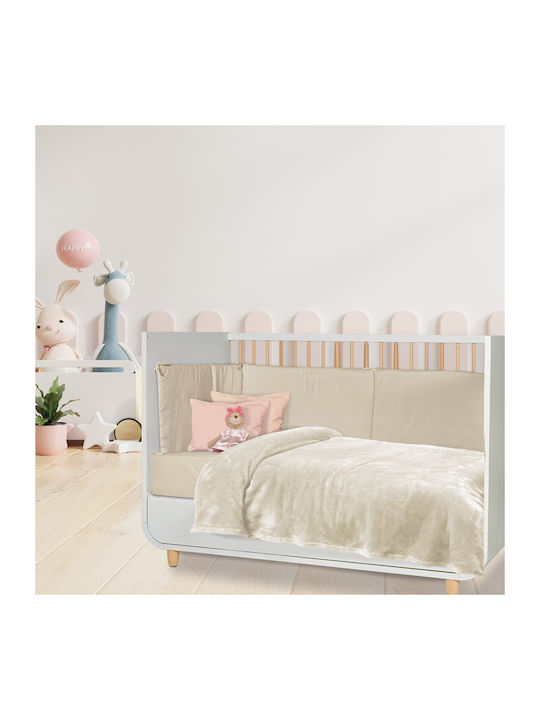 Das Home Decke Kinderbett Samt Beige 110x150cm