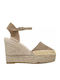 Women's Suede Platform Espadrilles Brown