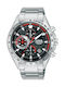 Lorus Sports Men's Watch 44mm Chronograph Battery with Silver Metal Bracelet