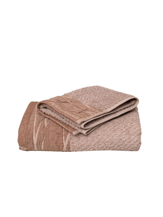 Anna Riska 3pc Bath Towel Set Nefeli Blush Pink Weight 600gr/m²