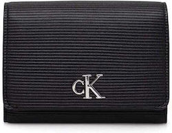 Calvin Klein Wallet Black Minimal Monogram Med Trifold