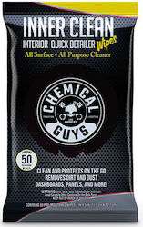 Chemical Guys Cleaning and Protective Wipes for Car Dashboard 50pcs Chemical Guys Cleaning and Protective Wipes for Car Dashboard 50pcs