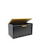 Ankor Metallic Bread Box with Lid Black 35.2x21.5x19.5cm