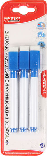 Tpster Whiteboard-Marker 1mm blue 3Stück