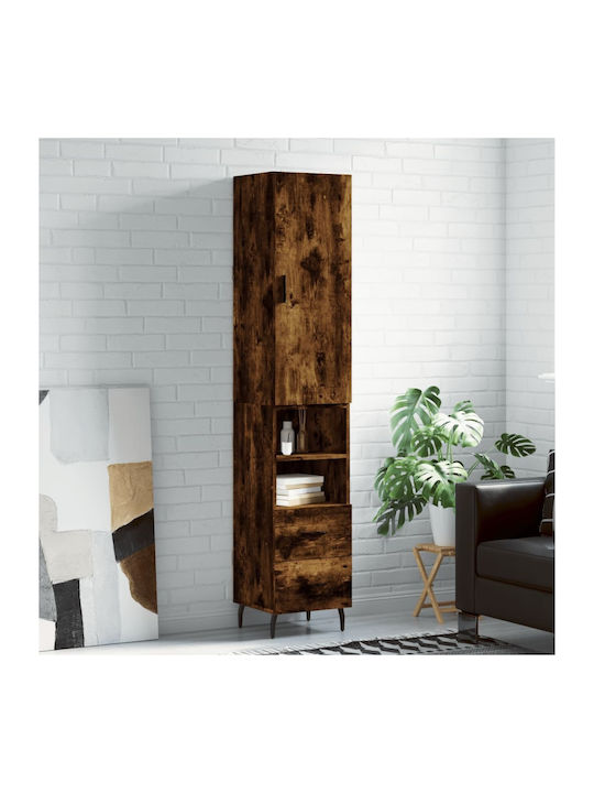 Schrank Boden Smoky Oak 34.5x34x180cm