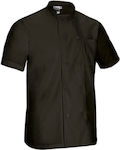 Valento Chef Short Sleeve Cotton Jacket Black