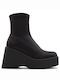 Damen Stiefeletten Mit Plattform Schwarz