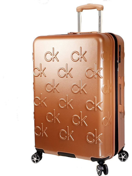 Calvin Klein Insignia Large Travel Suitcase Hard Brown with