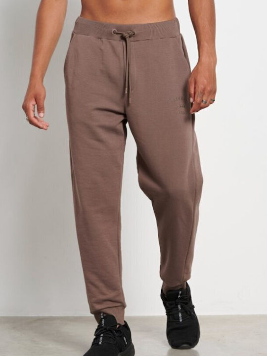 Sweatpants with Elastic Brown
