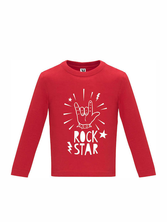 Kids Blouse Long Sleeve Red