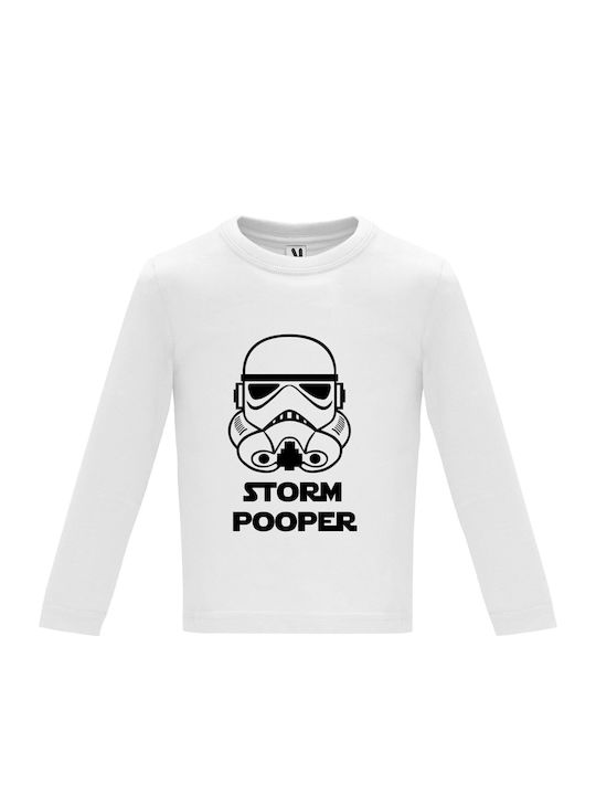 kirikoko Детска блуза Бял Star Wars, Storm Pooper