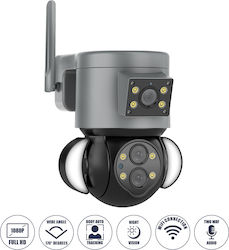 GloboStar Κάμερα Παρακολούθησης Wi-Fi 1080p Full HD Αδιάβροχη Μπαταρίας σε Μαύρο Χρώμα 86077