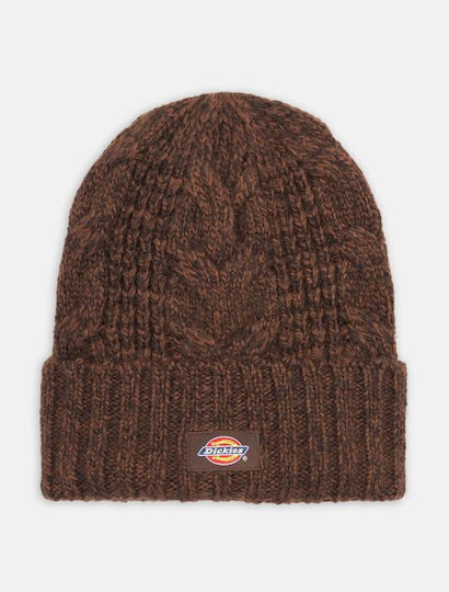 Hoxie Beanie Unisex Σκούφος Πλεκτός σε Καφέ χρώμα