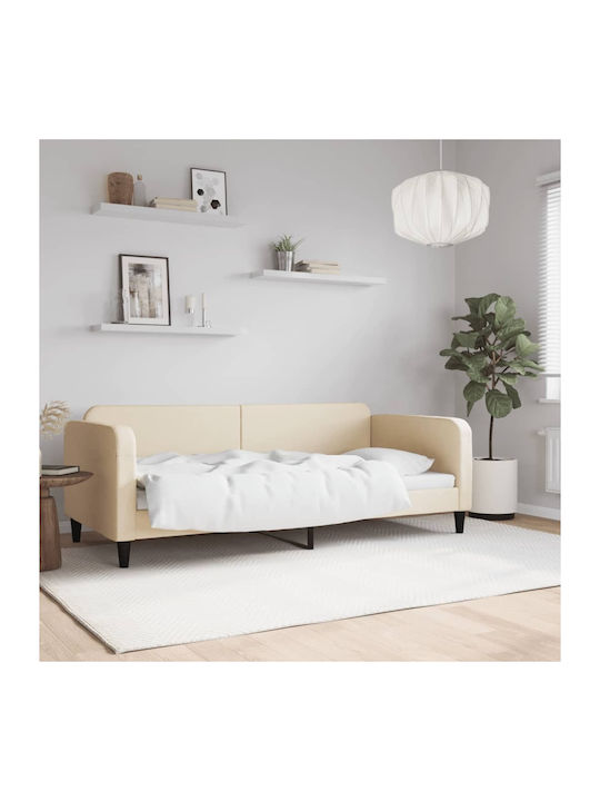Sofa Bett Einzelbett Mit Stoff bezogen Beige mi...