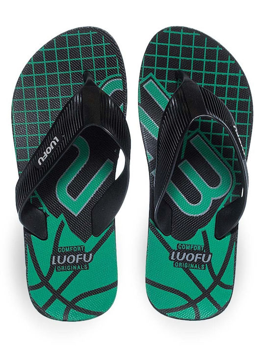 Luofu Men's Flip Flops Green