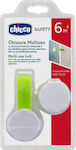 Chicco Cabinet & Drawer Protector with Sticker made of Plastic in White Color 1pcs