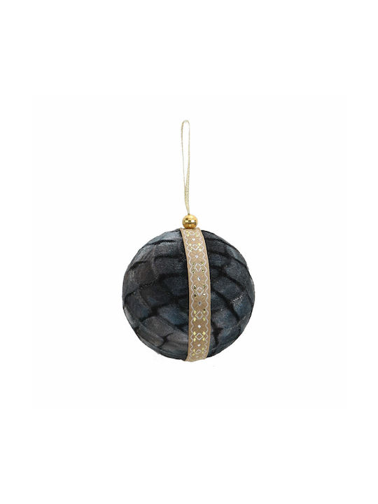 Midnight 2 Hängendes Kugel Ornament Ornament Stoff Schwarz 10x10cm
