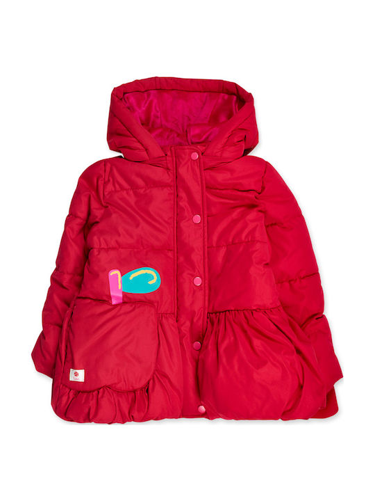 Kinder Freizeitjacke mit Kapuze Rot
