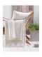 Rythmos Totem Three-Seater Sofa Throw 2 Sides Jacquard 180x280cm Ecru