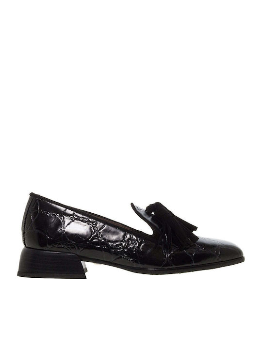 Δερμάτινα Γυναικεία Loafers σε Μαύρο Χρώμα