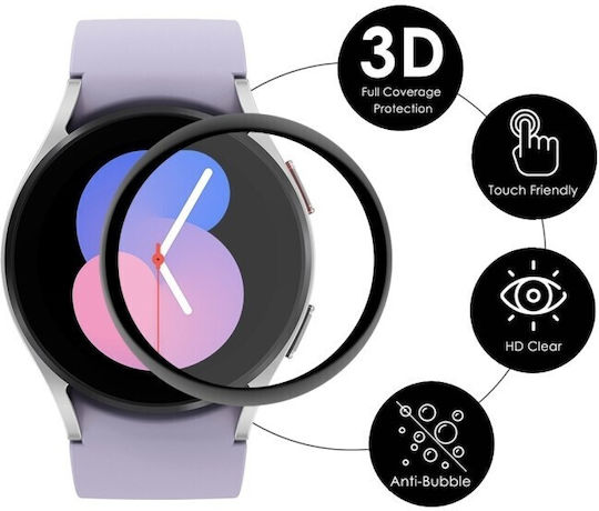 Full Glue Full Face Tempered Glass για το Galaxy Watch 5 40mm 1τμχ Μαύρο