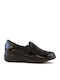 Leather Women's Moccasins in Black Color