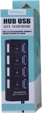 AGC Hub 4 Θυρών USB 2.0 με σύνδεση USB-A