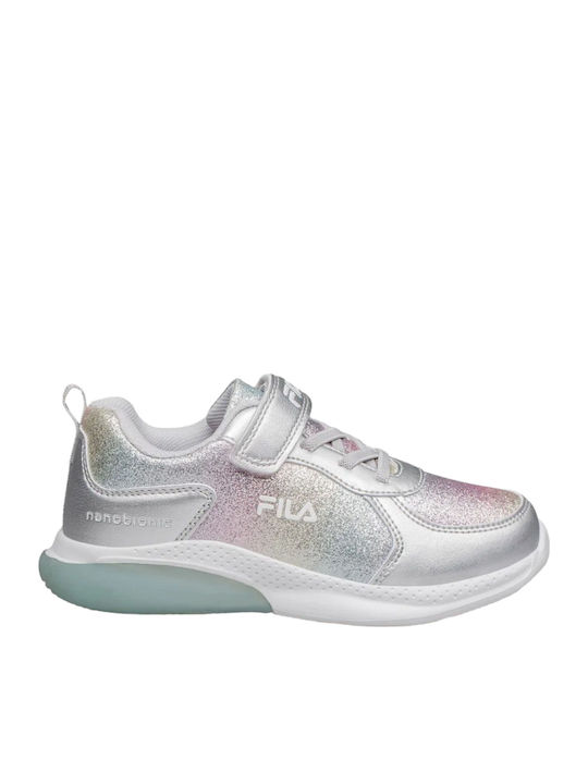 Memory Spectrolite Παιδικά Sneakers με Σκρατς & Φωτάκια Ασημί