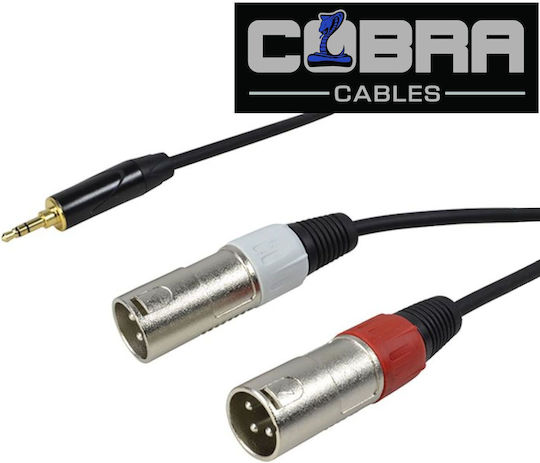 Cobra Cable XLR male - XLR male Μαύρο 1.5m (CL330-015)