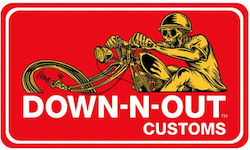 Down N Out Dekorative Aufkleber Rot